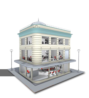 high tech building logo